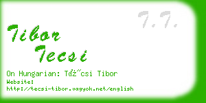 tibor tecsi business card